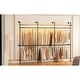 preview thumbnail 3 of 22, Industrial Pipe Clothing Rack, Reversible 118.3'' Garment Rack with LED Lights& Shelves for Walk-in Closet