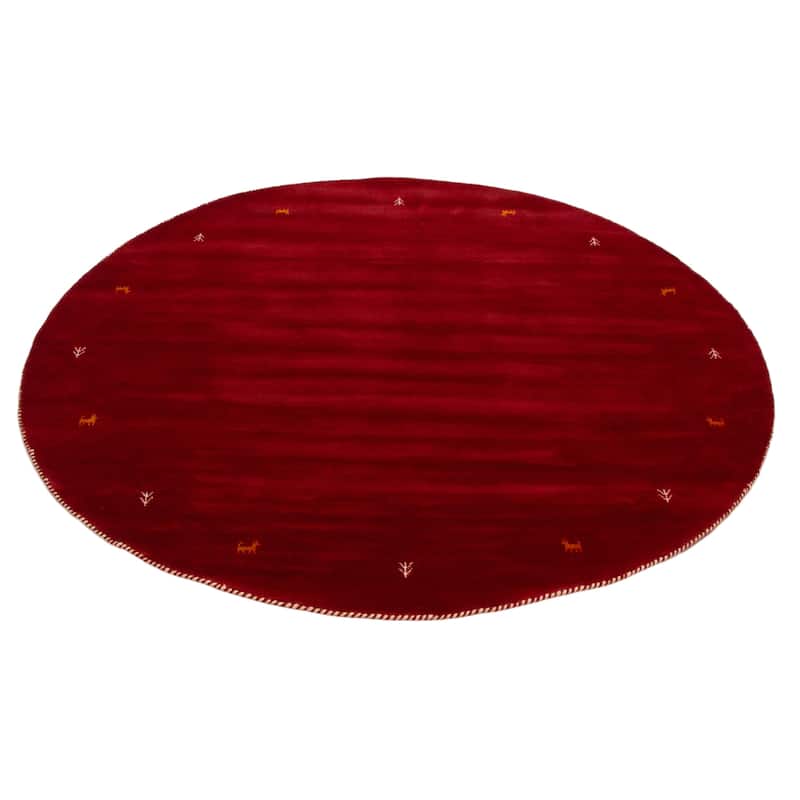 Kashkuli Gabbeh Red Rug 6'6" x 6'6" - 6'6 x 6'6