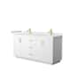 Option White, Gold Trim, White Cultured Marble Top