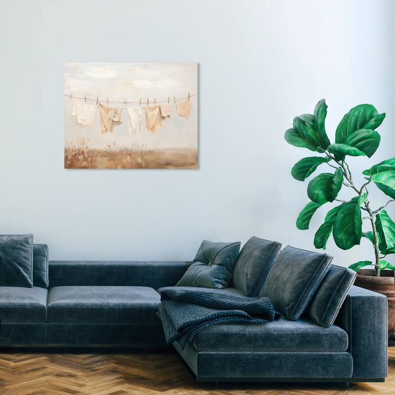 Wynwood Studio Canvas Nature and Landscape Just Sun Drying Brown and Tan Rustic Wall Art Canvas Print - 36 x 30
