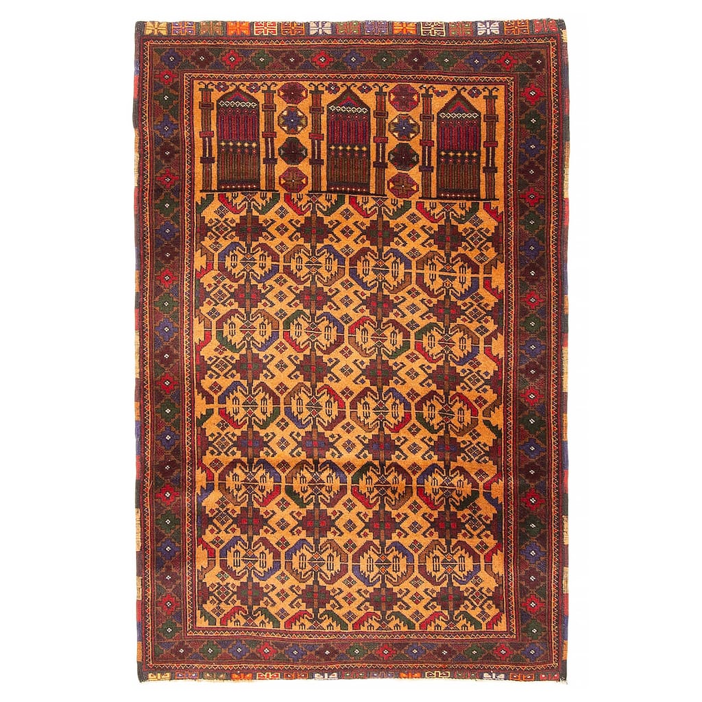 Teimani Brown Rug 2'10" x 4'3" - 2'10 x 4'3