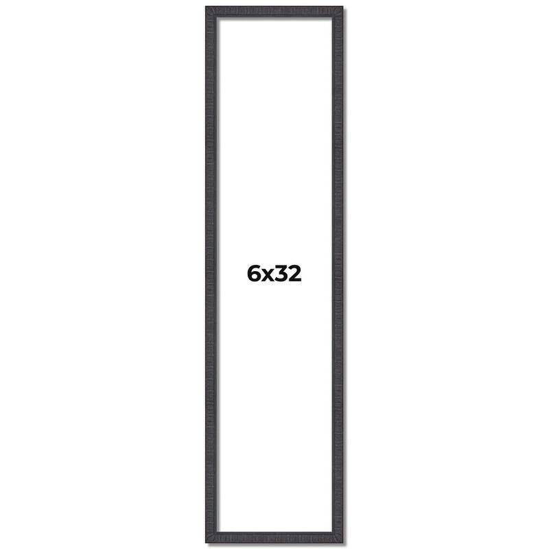 6x32 Frame Brown Solid Wood Picture Frame - Complete Modern Photo