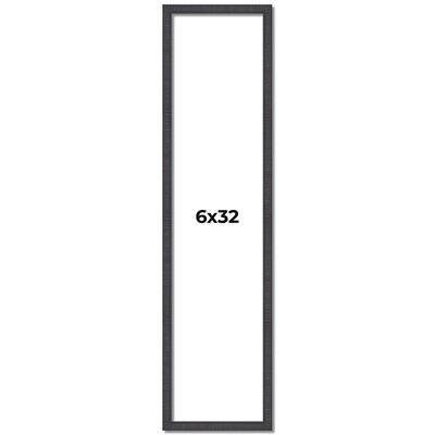 6x32 Frame Brown Solid Wood Picture Frame - Complete Modern Photo