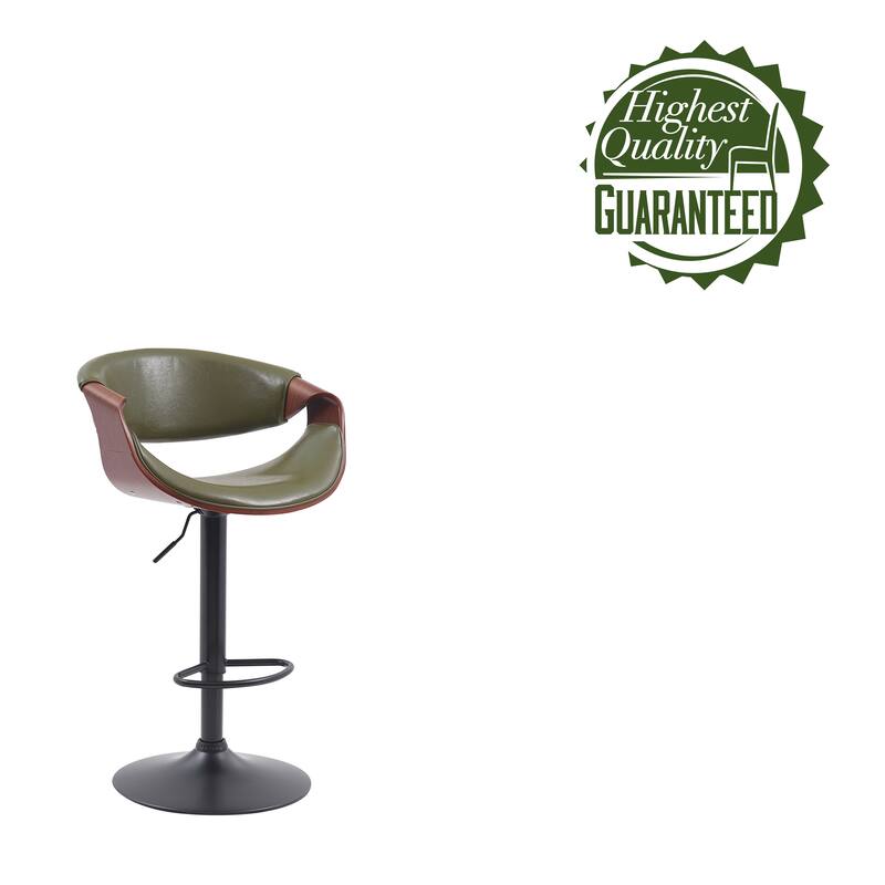 Porthos Home Fenn Faux Leather Swivel Adjustable Height Bar Stool