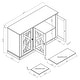 preview thumbnail 3 of 13, 48" Rustic Wood Finish Buffet Cabinet with 3 Doors - Ample Storage - 48" in Width