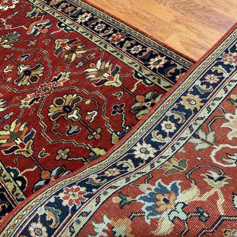 HERAT ORIENTAL Hand-knotted Indo 2'6 x 10' Serapi Wool Runner - 2'6" x 10'
