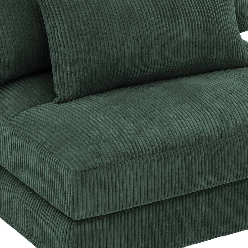 Modern Upholstered Armless Chair Accent Chair
