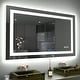preview thumbnail 17 of 38, KIOTEE LED Mirror Lights Anti-Fog Frameless Bathroom Vanity Mirror in Tempered Glass 40x24