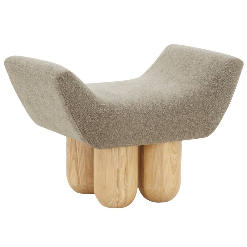 SAFAVIEH Couture Peshah Upholstered Ottoman (Fully Assembled)