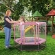 preview thumbnail 23 of 28, 55'' Toddlers Trampoline With Safety Enclosure Net And Balls, Indoor Outdoor Mini Trampoline For Kids