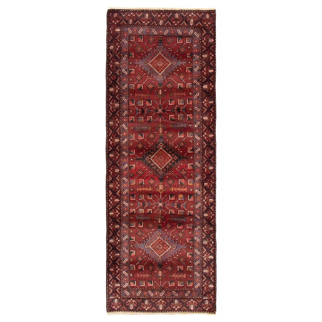 ECARPETGALLERY Hand-knotted Anadol Red Wool Rug - 3'6 x 9'4