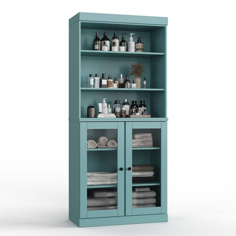 100% Solid Wood 32" Bathroom Cabinet with Optional Doors by Palace Imports