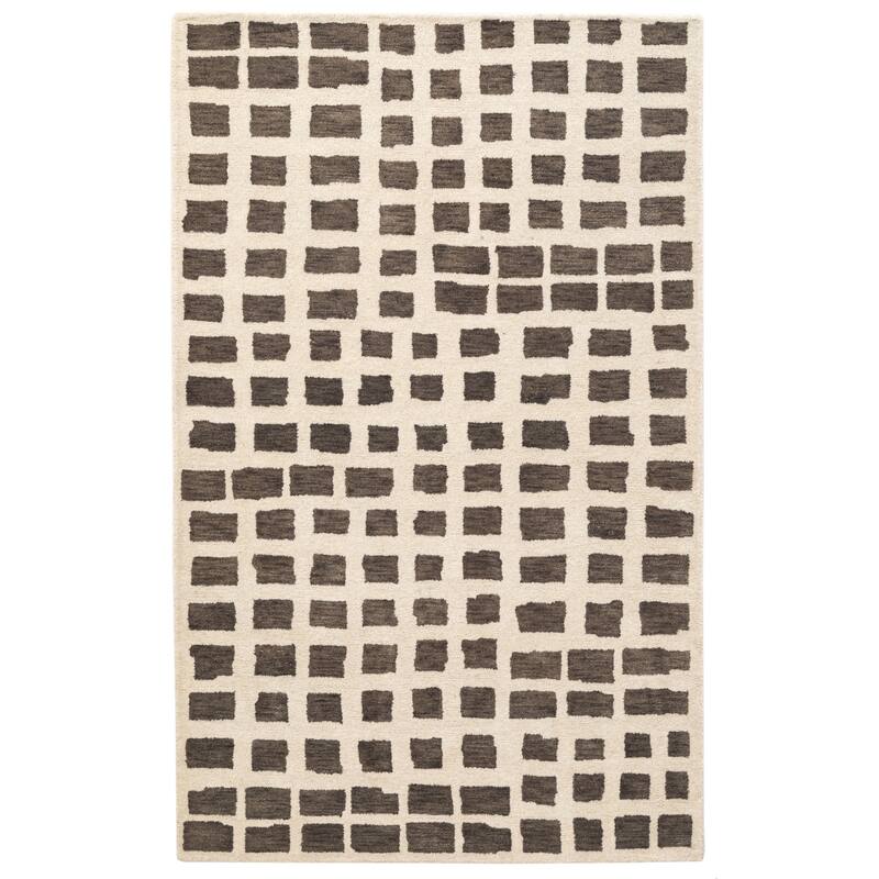 Terra by Obeetee Requiem Rudy Rug - Natural/Criss Cross - 2'6" x 8'