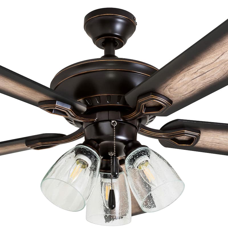 The Gray Barn Hanley Hill Rustic 3-light Ceiling Fan in Oil Rubbed Bronze
