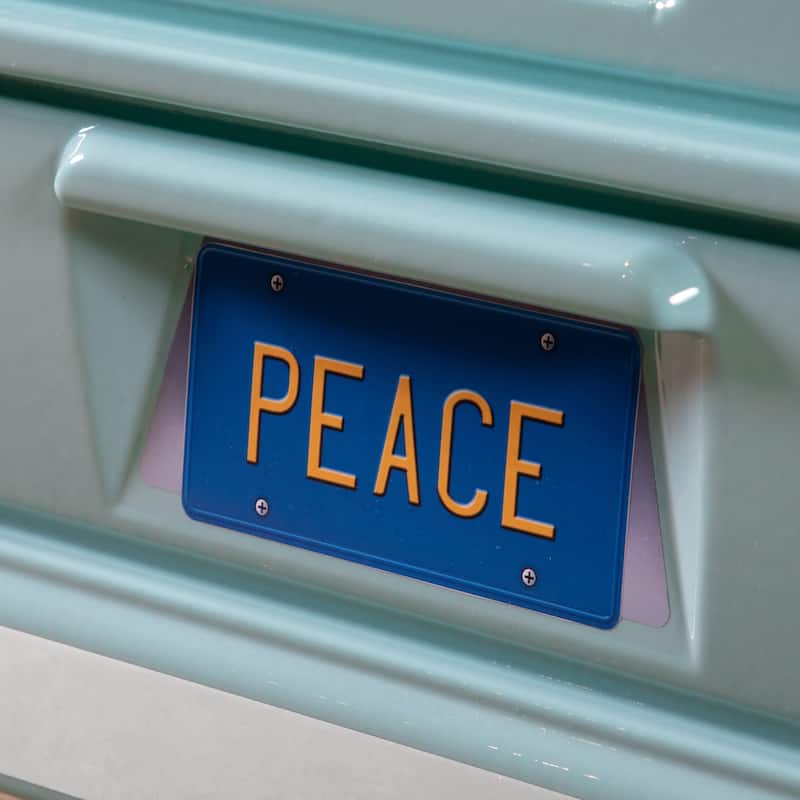 Furniture of America Bobby Novelty Twin Peace Bus Kid Platform Bed with LED Headlights and Sound Functions