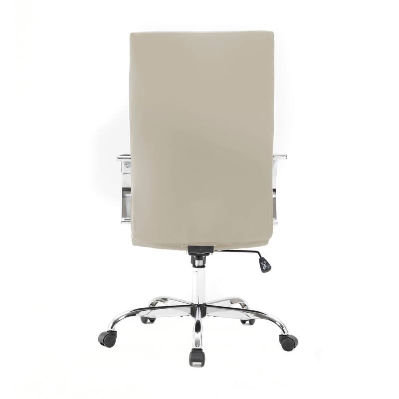 Adjustable Office Chair - Leather Conference Chair with Swivel & Tilt - Ergonomic Executive Desk Chair - Tall High-Back