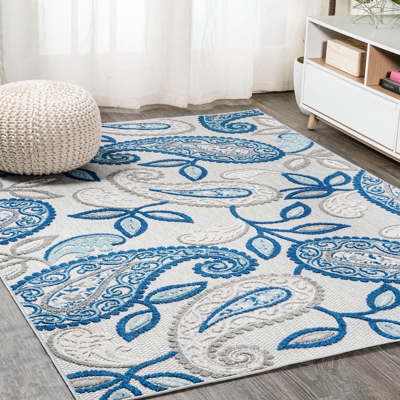 JONATHAN Y Gordes Paisley High-Low Indoor/Outdoor Area Rug