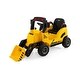 preview thumbnail 1 of 4, 12V Kids Ride On Construction Tractor with Electric Adjustable Bucket-Yellow - 48" x 22" x 25" Yellow