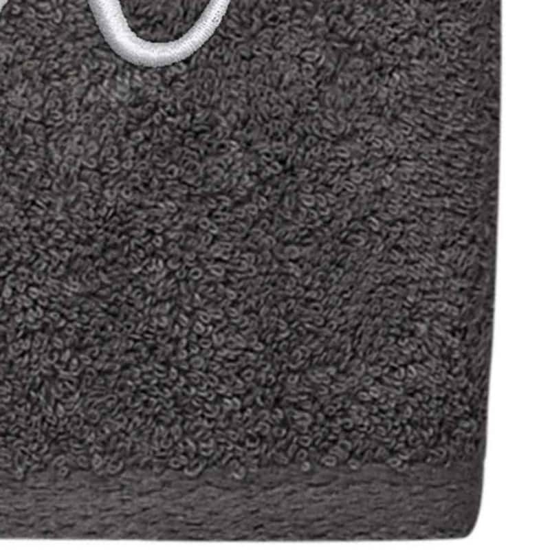 Avanti Linens Granite/Silver Script Monogram Hand Towel Letter H - Hand Towel