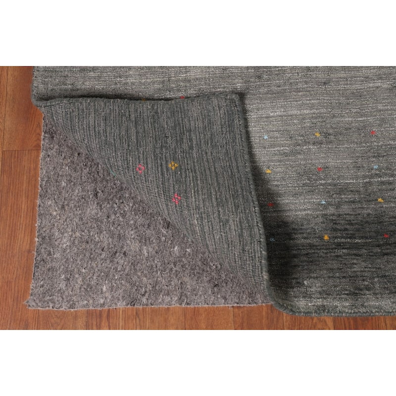 Tribal / Stripe Gabbeh Oriental Area Rug Handmade Wool Carpet - 7'11" x 9'10"