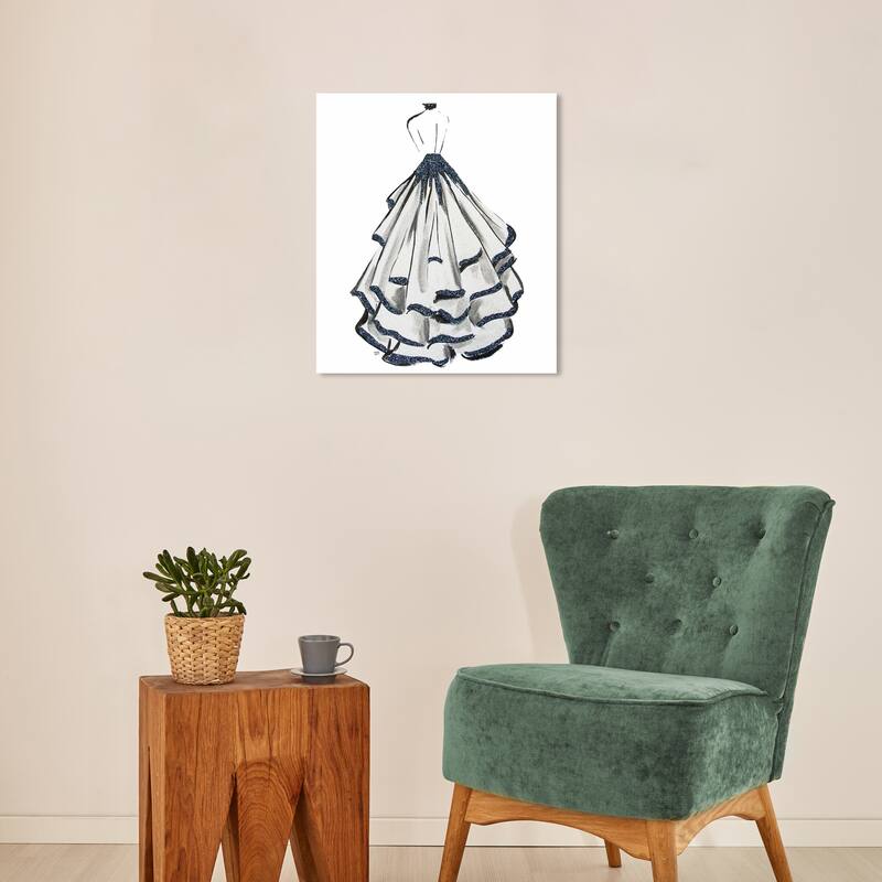 Wynwood Studio Fashion and Glam Gala Magic Blue and Glam Wall Art Canvas Print - 20 x 16