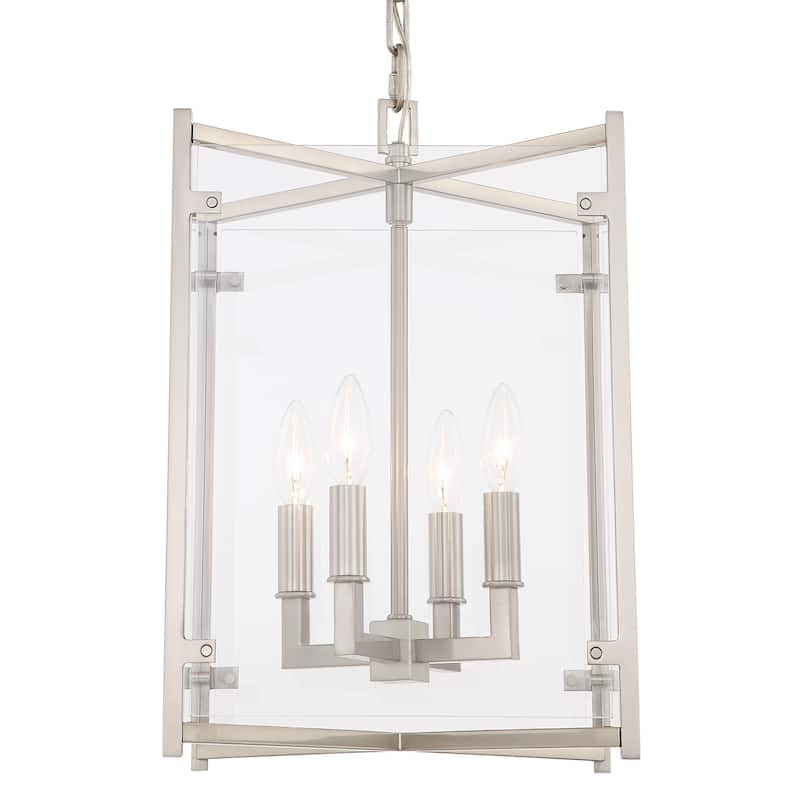 Danbury 4 Light Brushed Nickel Chandelier - 12'' W x 18.5'' H - 12'' W x 18.5'' H