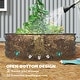 preview thumbnail 16 of 34, Outsunny 2PCS Galvanized Raised Garden Bed, Raised Beds for Gardening with Plant Support Stakes and Rubber Strap Edging