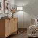 preview thumbnail 45 of 46, Brightech Montage Modern 60 in. Contemporary Arc LED Color Adjusting Floor Lamp with White Fabric Drum Shade