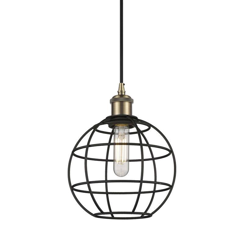 Innovations Lighting 516-1P-11-8 Lake Placid Pendant Lake Placid 8" - Antique Brass / Matte Black