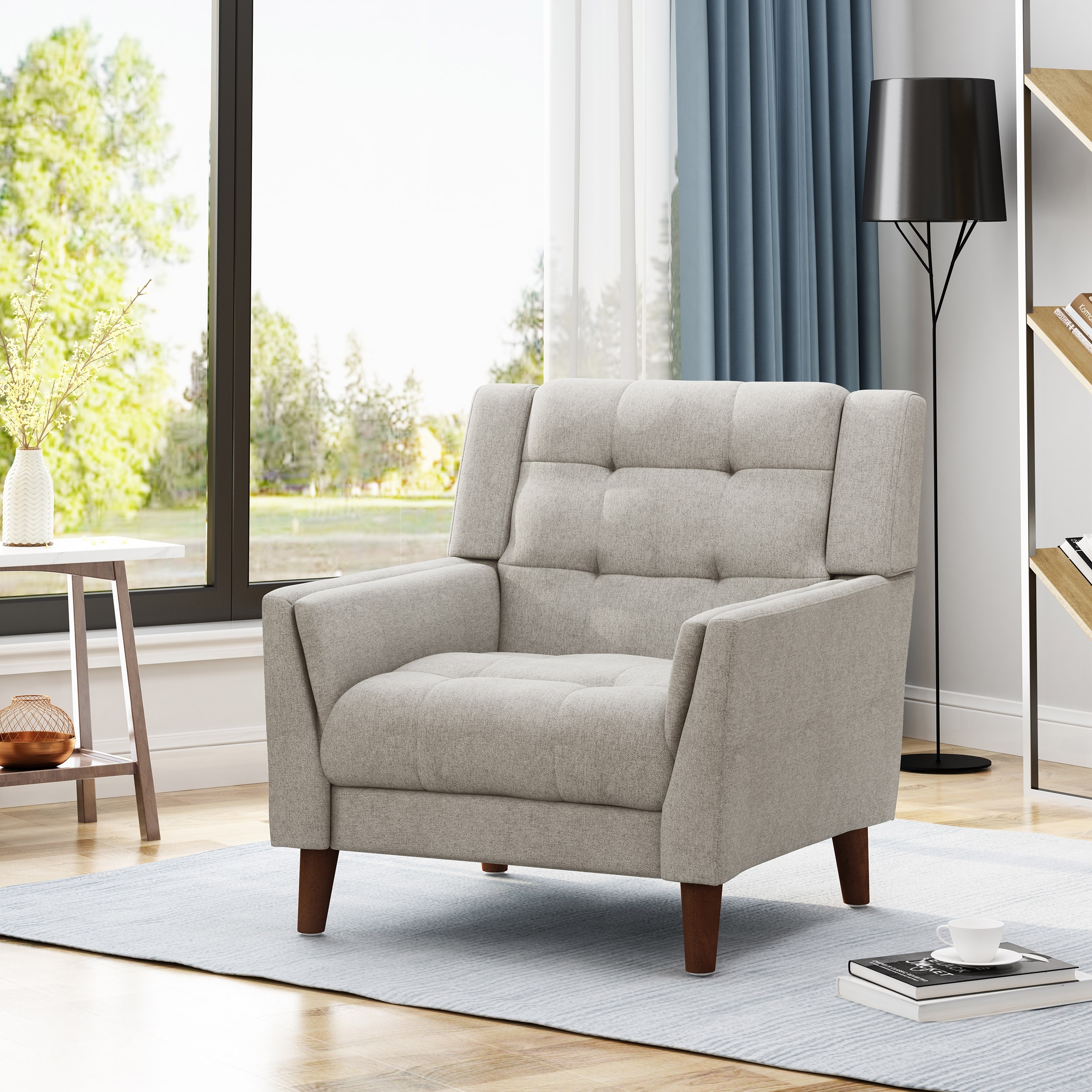 Candace mid century modern fabric arm chair 2025 by christopher knight home