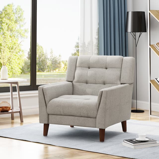 Candace Mid-century Modern Armchair by Christopher Knight Home - 32.28"W x 31.50"L x 32.68"H