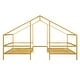 preview thumbnail 17 of 18, Twin Size Metal House Beds with Built-in Table