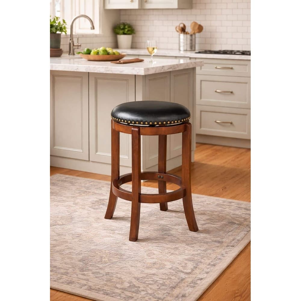 Cordova Black Swivel Counter Height Bar Stool