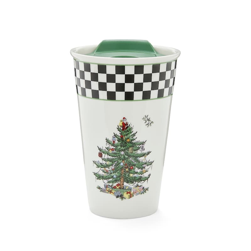 Spode Black and White Travel Mug - 8 oz - 8 oz