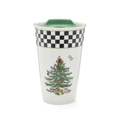 Spode Black and White Travel Mug - 8 oz