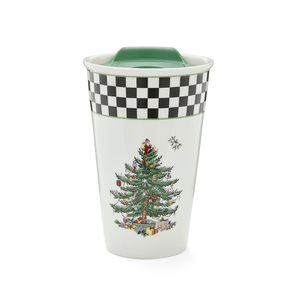 Spode Black and White Travel Mug - 8 oz