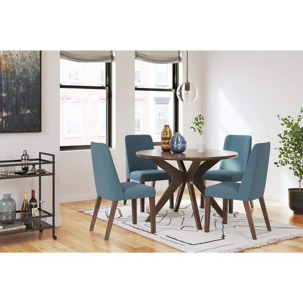 slide 2 of 30, Signature Design by Ashley Lyncott 5-Piece Dining Package Blue