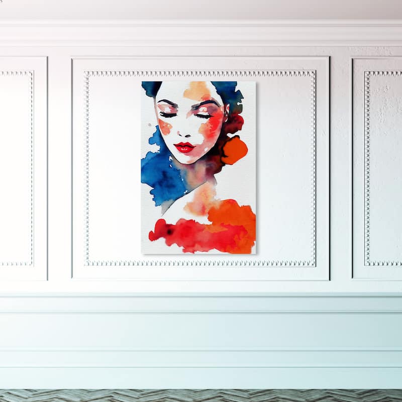 Wynwood Studio Fashion and Glam Mabella I Red and Modern & Contemporary Wall Art Canvas Print - 45 x 30