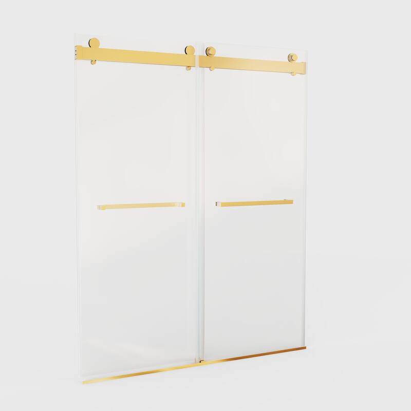 56-60 inches W *76 inches H Frameless Double Sliding