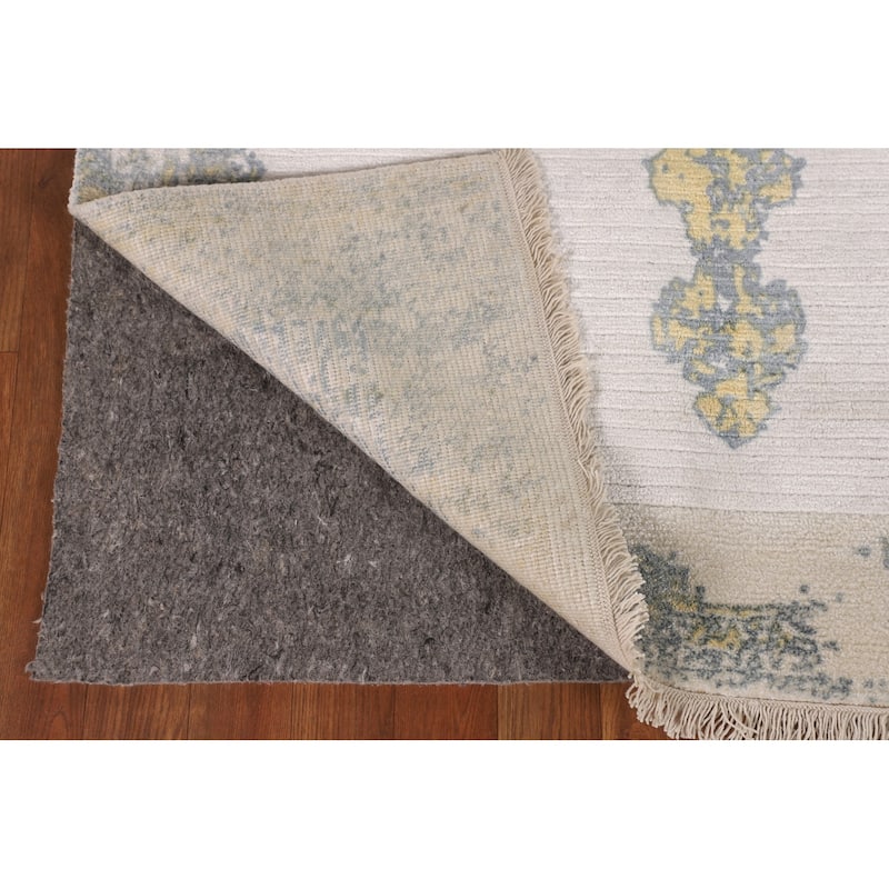 All-Over Abstract Area Rug Handmade Wool Carpet - 3'11"x 5'8"