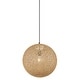 preview thumbnail 8 of 6, Kovacs P5570 Entwined 1 Light 16" Wide Pendant with Rattan Shade