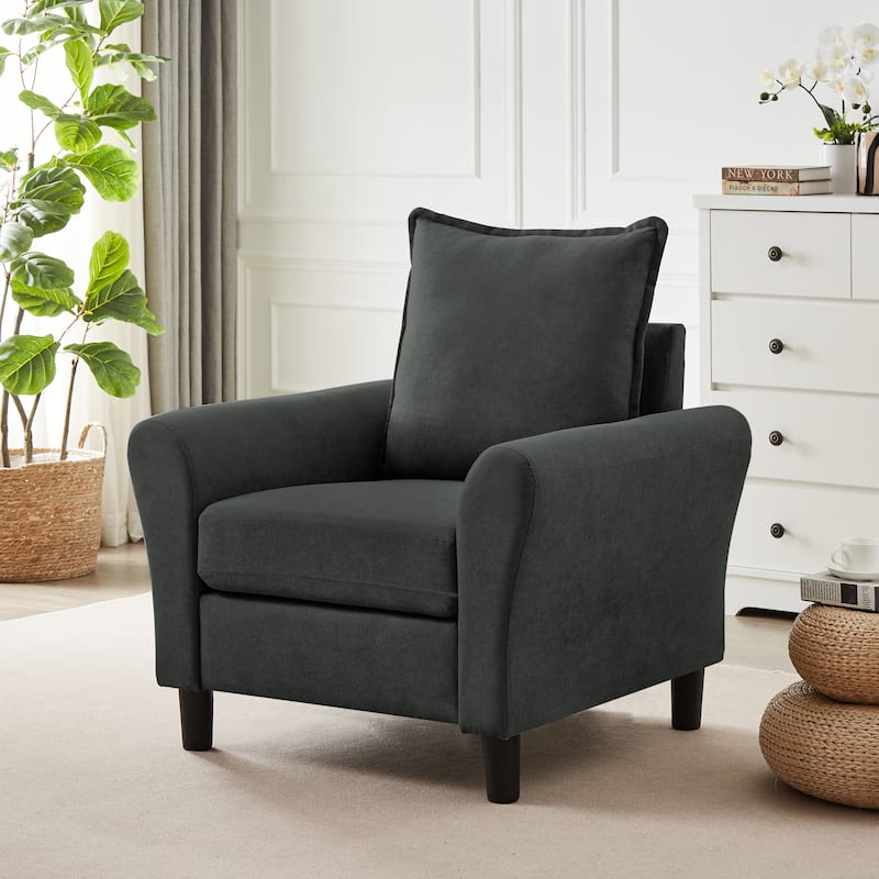 Modern Accent Chair Comfy Upholstered Armchair for Living Room