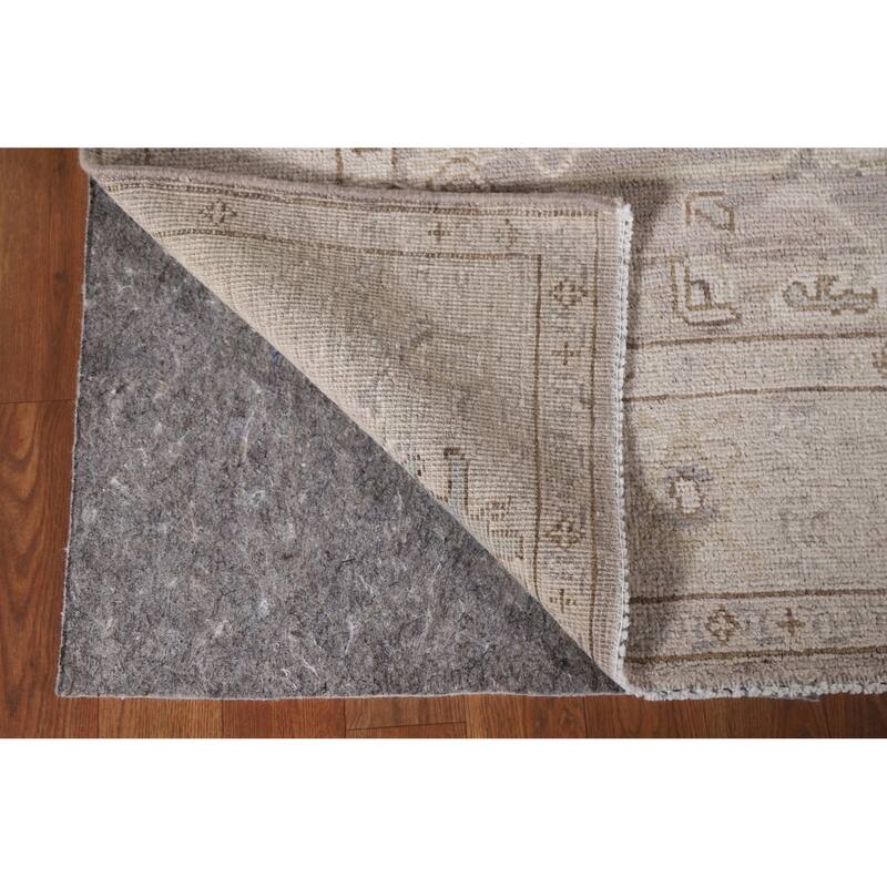 Hand Knotted Oriental 100% Wool Carpet Transitional All-Over Brown Oushak Area Rug - 6' 6'' X 4' 0''