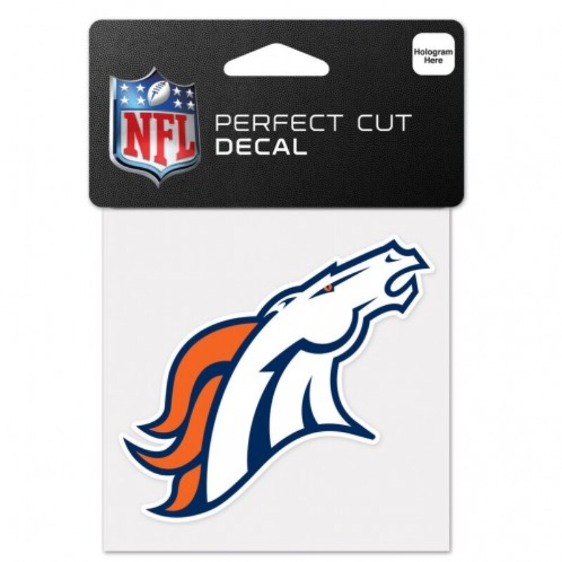 Shop Denver Broncos Decal 4x4 Perfect Cut Color On Sale Overstock 27584343
