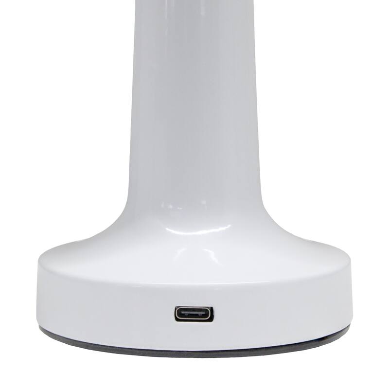 LED Metal Mushroom Mini Touch Sensor Desk Lamp - 8.75" - White
