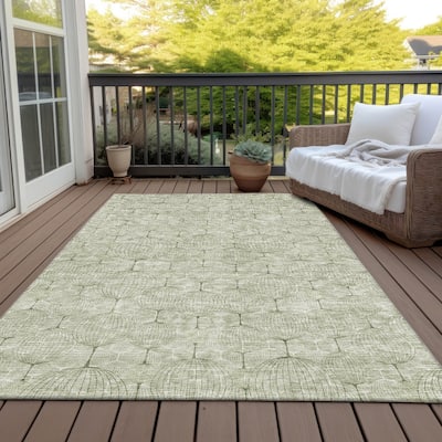 Machine Washable Indoor/ Outdoor Chantille Modern Decor Rug