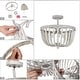 preview thumbnail 11 of 10, Allisa Wood Beaded 3-Light 16" Farmhouse Boho Semi Flush Mount Ceiling Light - D16" x H13.5"