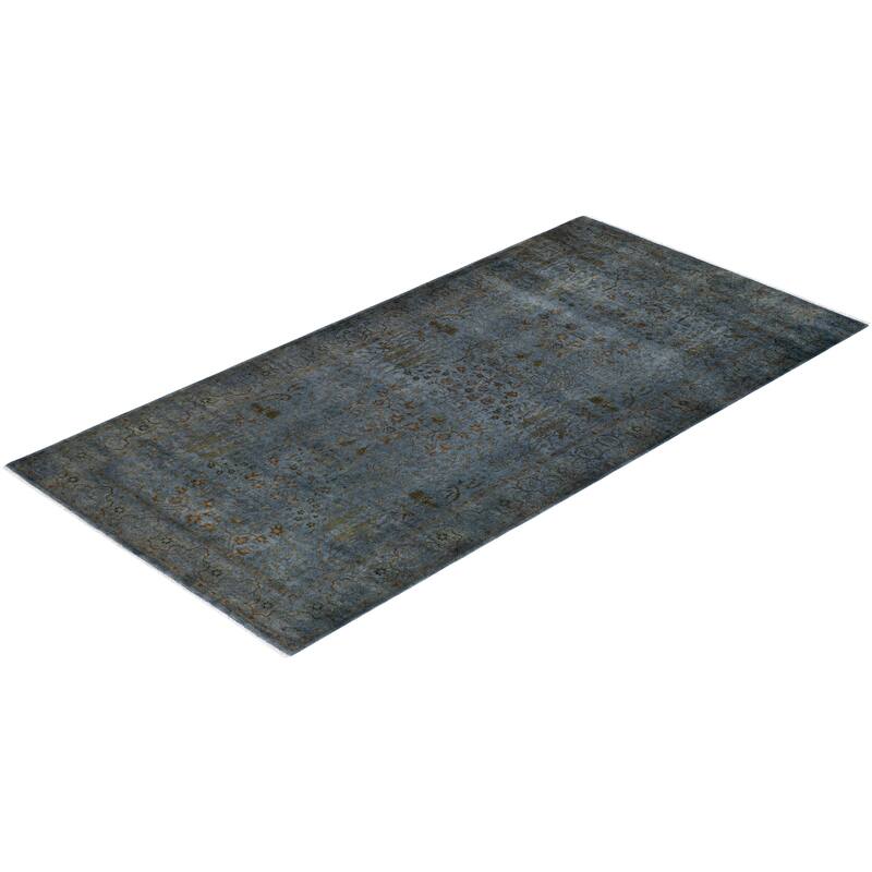 Contemporary Overdyed Wool Hand Knotted Area Rug - 4' 0" x 8' 3"