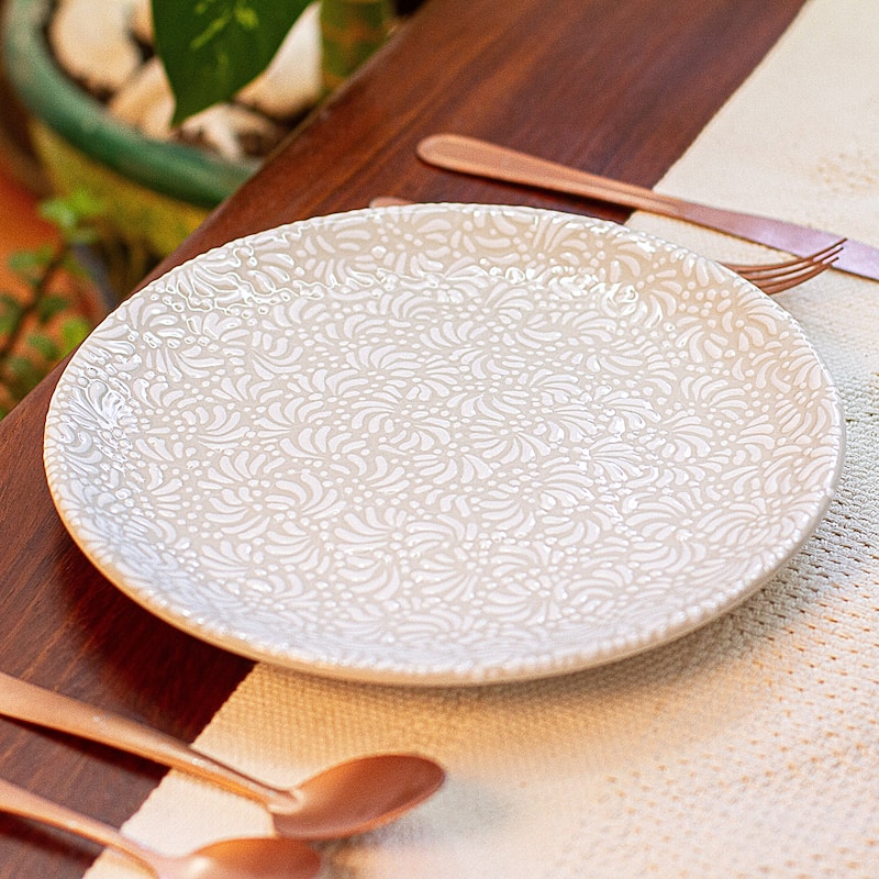 Novica Handmade Puebla Enchantment Ceramic Luncheon Plates (Pair)
