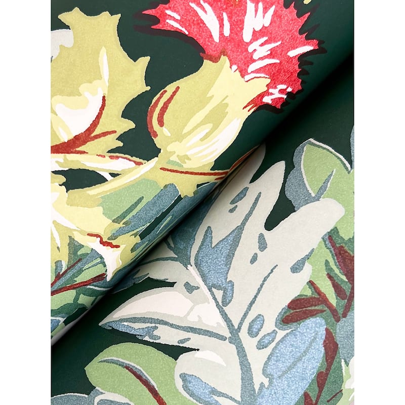 Ronald Redding Briarwood Green Wallpaper